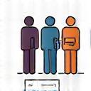 Illustration of people collaborating, representing case studies.